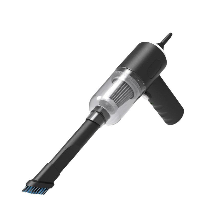 High-Power Handheld Vacuum Cleaner: Multi-Function, Rechargeable, Blowing & Suction, with Light, for Car Cleaning.
