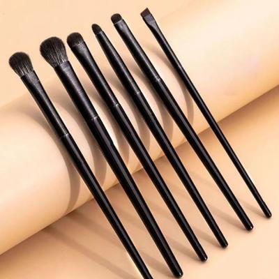 Yousheng 6Pcs/Set Makeup Brush Release Powder Evenly Soft Nylon Bristle Non-slip Handle Comfortable Grip Multipurpose Eye Liner Eye Shadow Brush Set