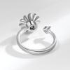 Sunflower Rotating Open Ring For Women Minimalist Daisy Design Adjustable Finger Band Fashion Jewelry Accessory