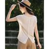 Demana Linen Blend Minimalist Knit Top