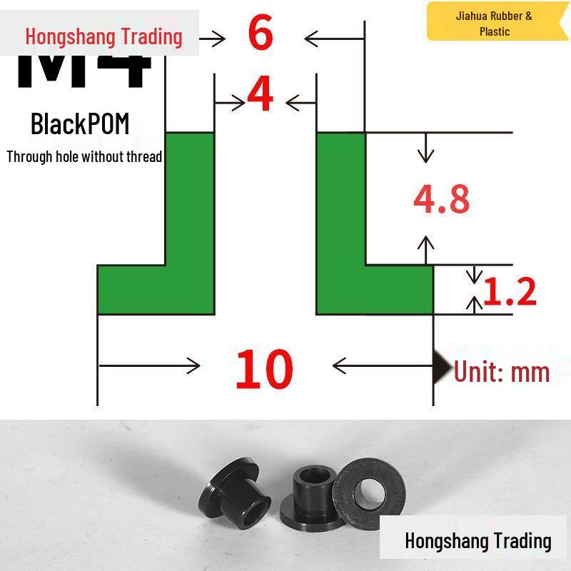 Step T-Shaped Nylon Insulating Bushing Washer, M3-M35 Thread Protection Spacer