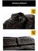 Herren Europäische & Amerikanische Slim Fit PU-Leder Motorradjacke mit Stehkragen und Plüschfutter