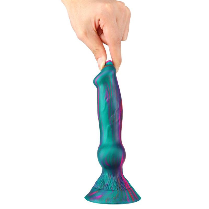 Dog Cock Animal Lifelike Mixed Color Simulation Penis Small Liquid Silicone Sensuality Fake Penis Adult Products
