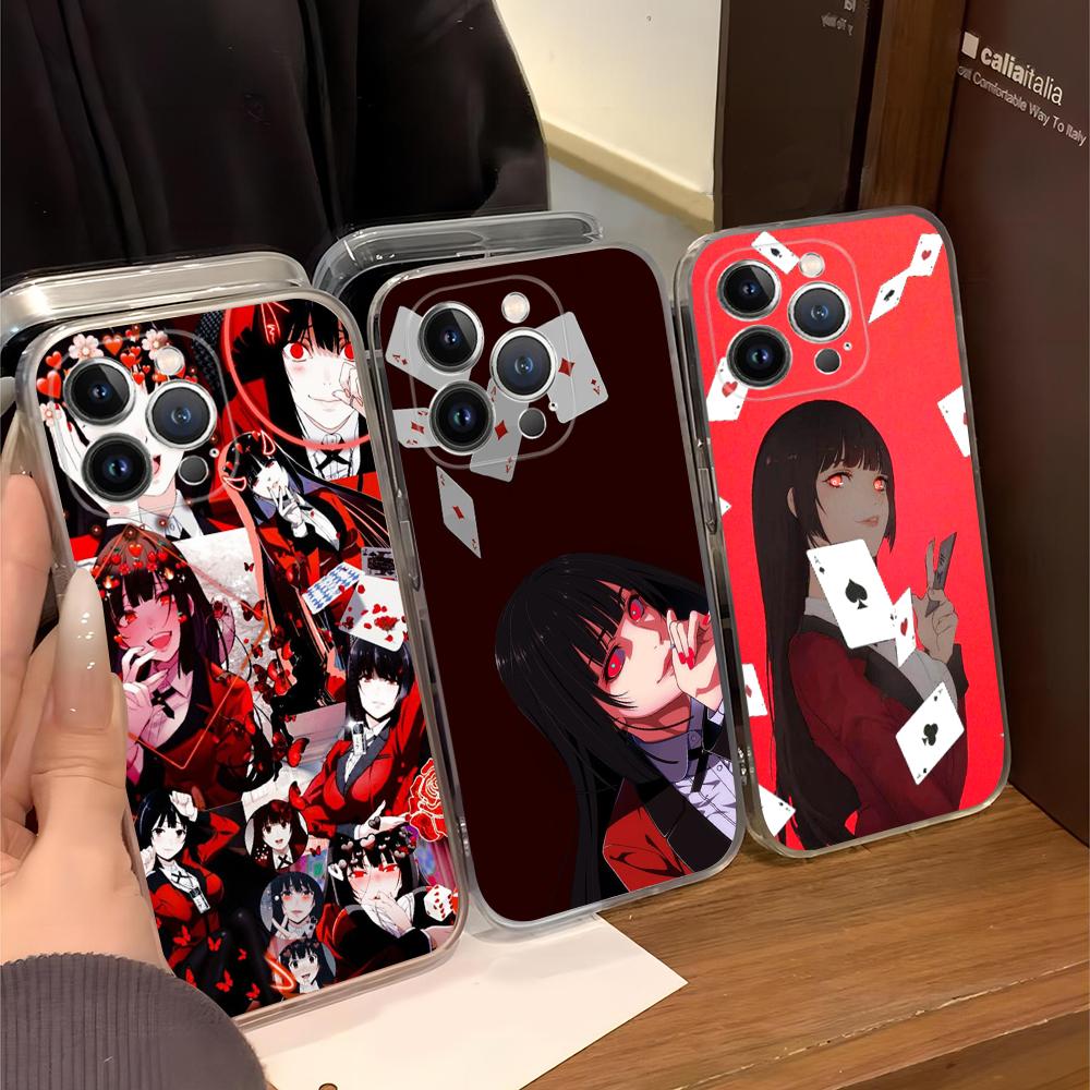 Japanese Anime Kakegurui Jabami Yumeko Phone Case For iPhone 16 15 14 11 12 13 Mini Pro XS Max Cover 6 7 8 Plus X Funda Shell