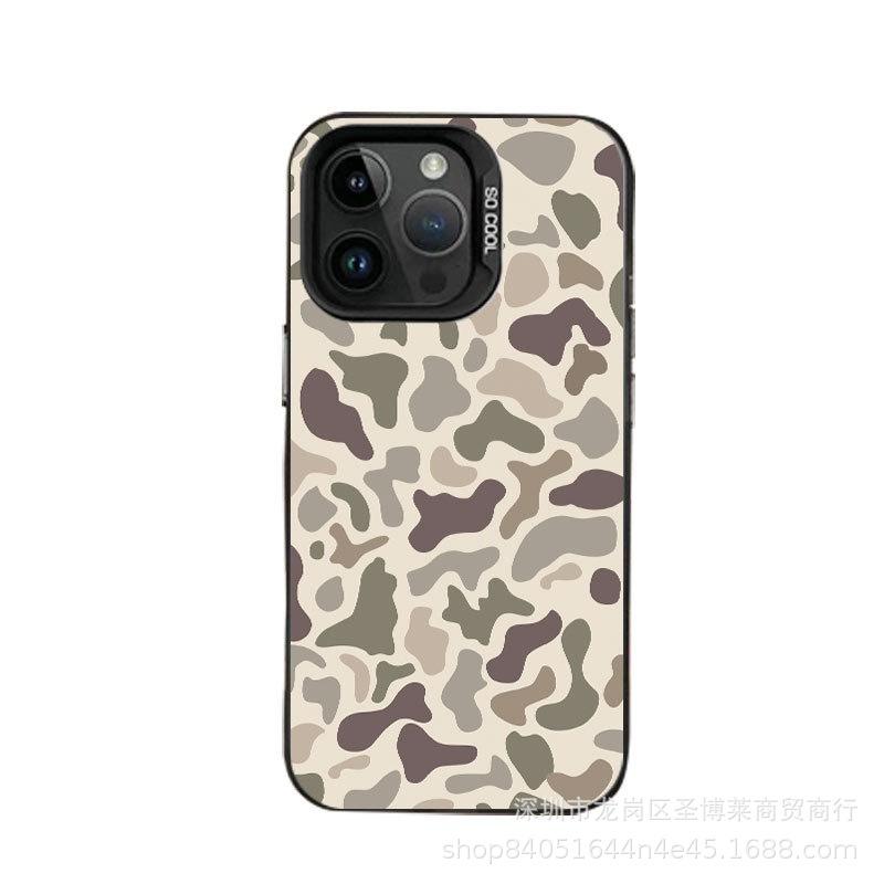 The New Camouflage Is Suitable for Apple 15 Colored Silver iPhone14Pro Creative 11promax Matte 16 Protective Case 17.