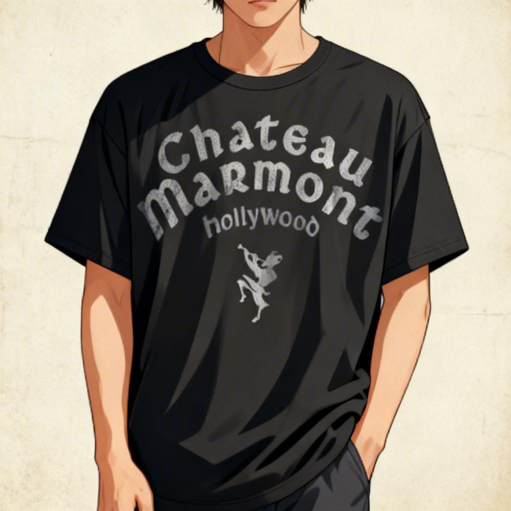 Vintage 90s Chateau Marmont Hollywood Rare Black Retro Tee S-5XL NWT Unisex T-Shirt XL