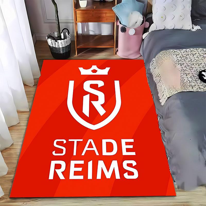 Stade Reims Logo Carpet suitable as a non-slip mat for the living room or bedroom sofa
