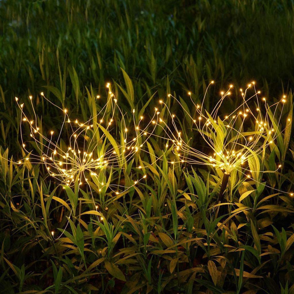 Solar LED Dandelion Firework Garden Lights Outdoor Lawn Decor