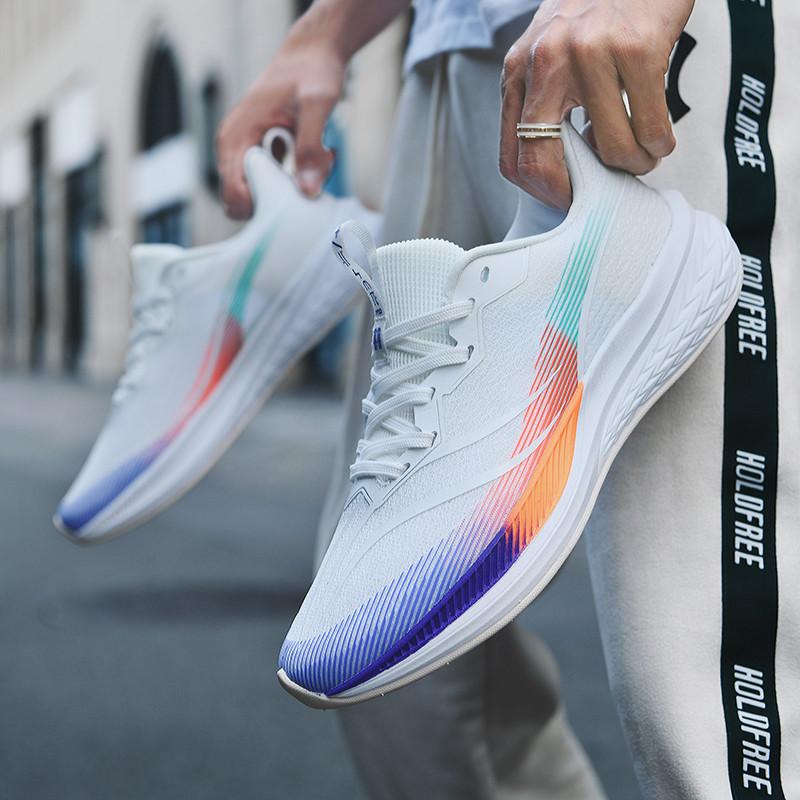 Fashion Orange Breathable Sneakers Outdoor Men's Women's Casual Shoes Running Basic Training Cushioning Summer 2025 New White 45