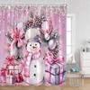 Diverse Style Shower Curtain With Hooks Easy Hang Waterproof Easy Clean For Home Hotel Apartment Bathroom