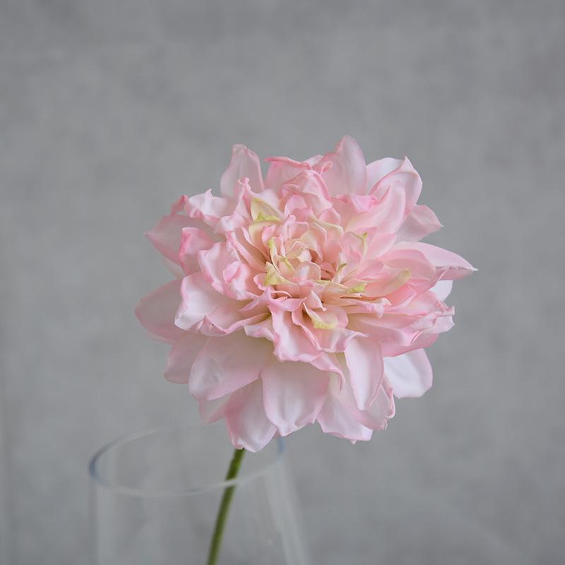 Elegant Artificial Dahlia: Minimalist Home & Bar Decor with Burnt Edges