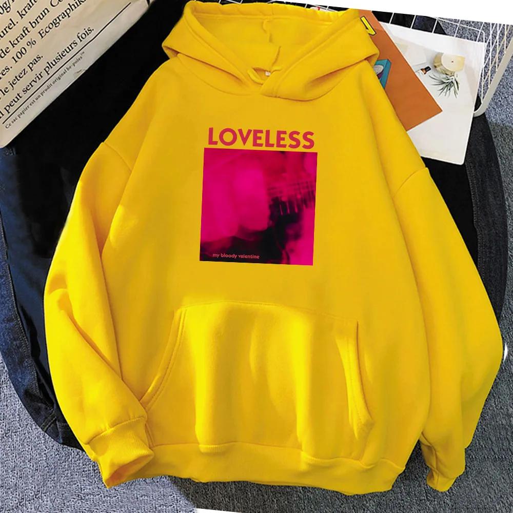Loveless Song Printing Hoody My Bloody Valentine Rock Band Hoodies Moletom Graphic Streetwear Women Clothing