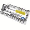 40pcs Automotive Supplies Car Tool Box Socket Wrench Manual Tool Combination Repair Tool Kit.