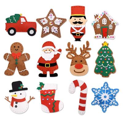 Weihnachten - Filz DIY Nähset - 12 Teile