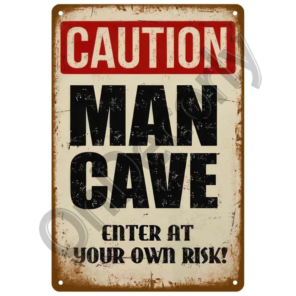 Placa de Aviso de Metal Retrô Decoração de Parede de Lata Vintage para Casa Quarto Bar Garagem Café Clube Man Cave Pub Placa Mural Poster Arte