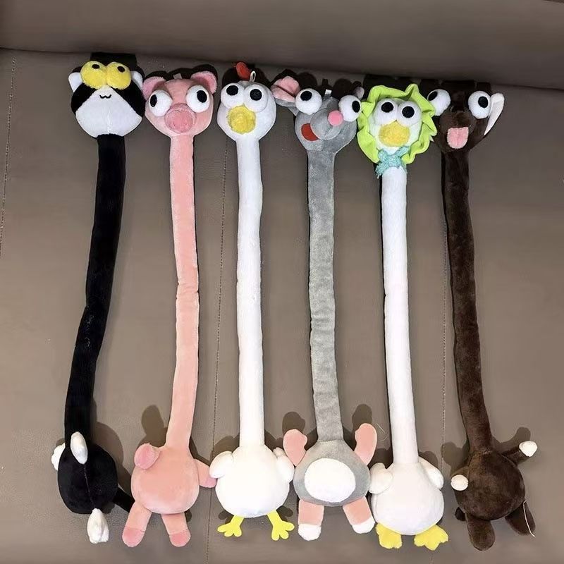 Long Neck Dachshund Plush Toy Cute Funny Dog Doll Curtain Tie Back Bag Pendant Keychain Decoration