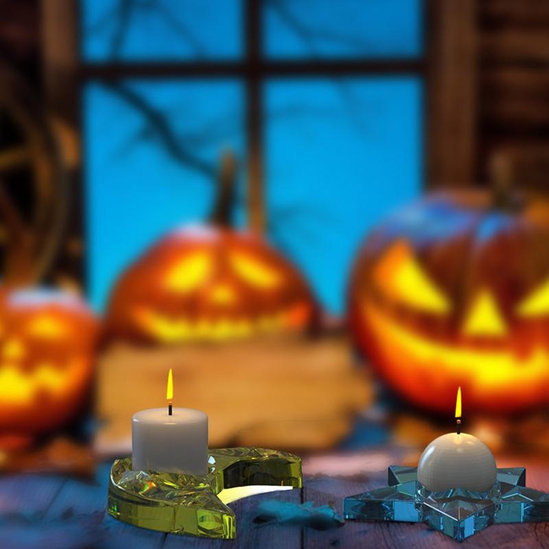 Star Moon-shaped Mold Resin Casting Candle Holder Silicone Mold Suitable for Epoxy Diy Candle Holder Family Table Decor