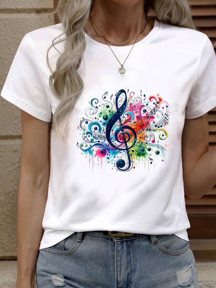 (Asian Size) Tee Top Women Fashion Female Clothing T Shirt Woman Print  butterfly floral trend 90s Short Sleeve Graphic T-shirts