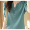 T-shirt V-neck Pullover Loose Half Sleeve Pullover Loose Half Sleeve V Neck T-shirt