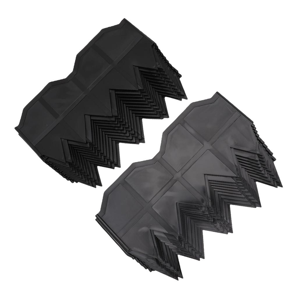 40 ks Zahradní obrubník Okraj Snadná instalace Krajinný obrubník Černý plastový zahradní plot pro