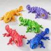 3D New Multi-joint Movable Simulation Eyes Printing Chameleon Figures for Home Accessories Kids Gift Living Room Decoration