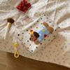 Puppy Pattern Canvas Bag Eye-Catching Portable Makeup Storage Pouch Travel Makeup Organizer Cute Dachshund Cosmetic Bag