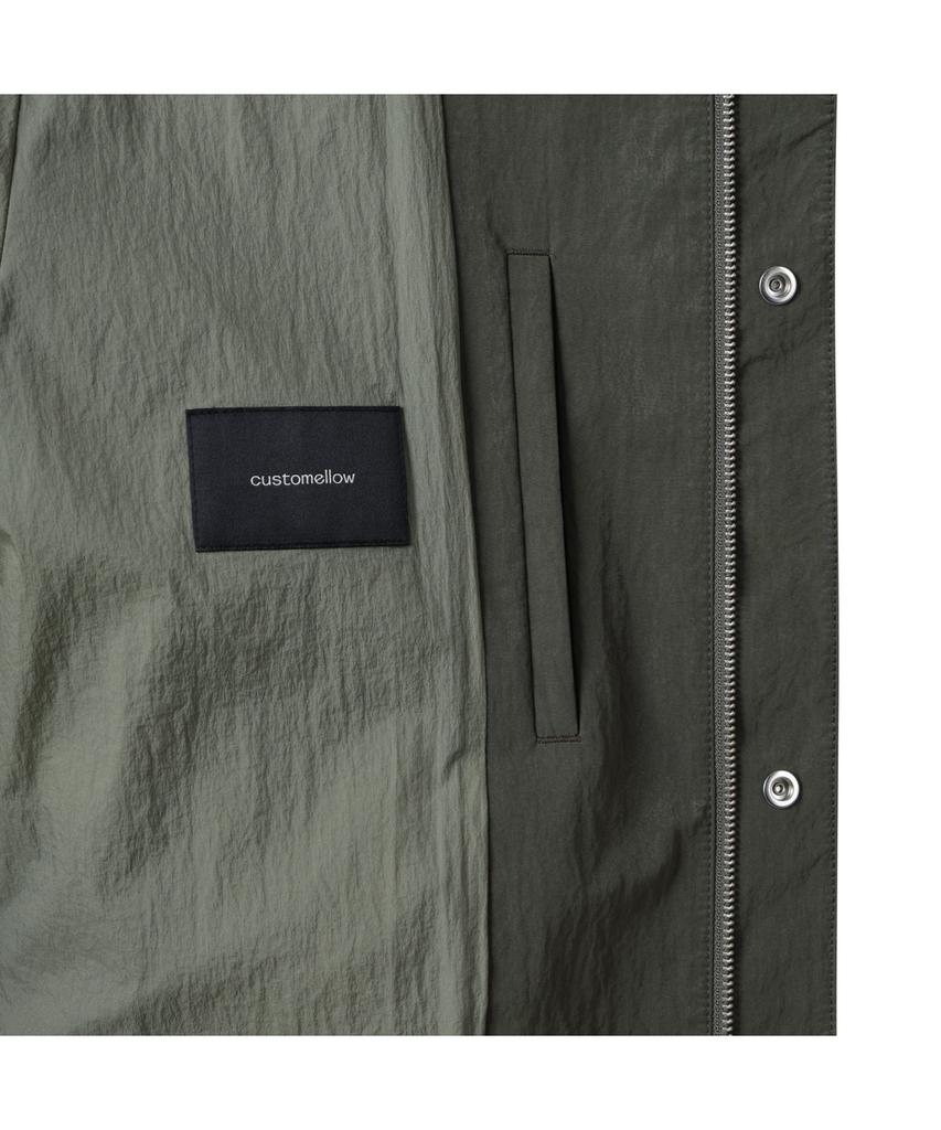 Customellow Khaki Short Mac Coat Cwcas25211Khx