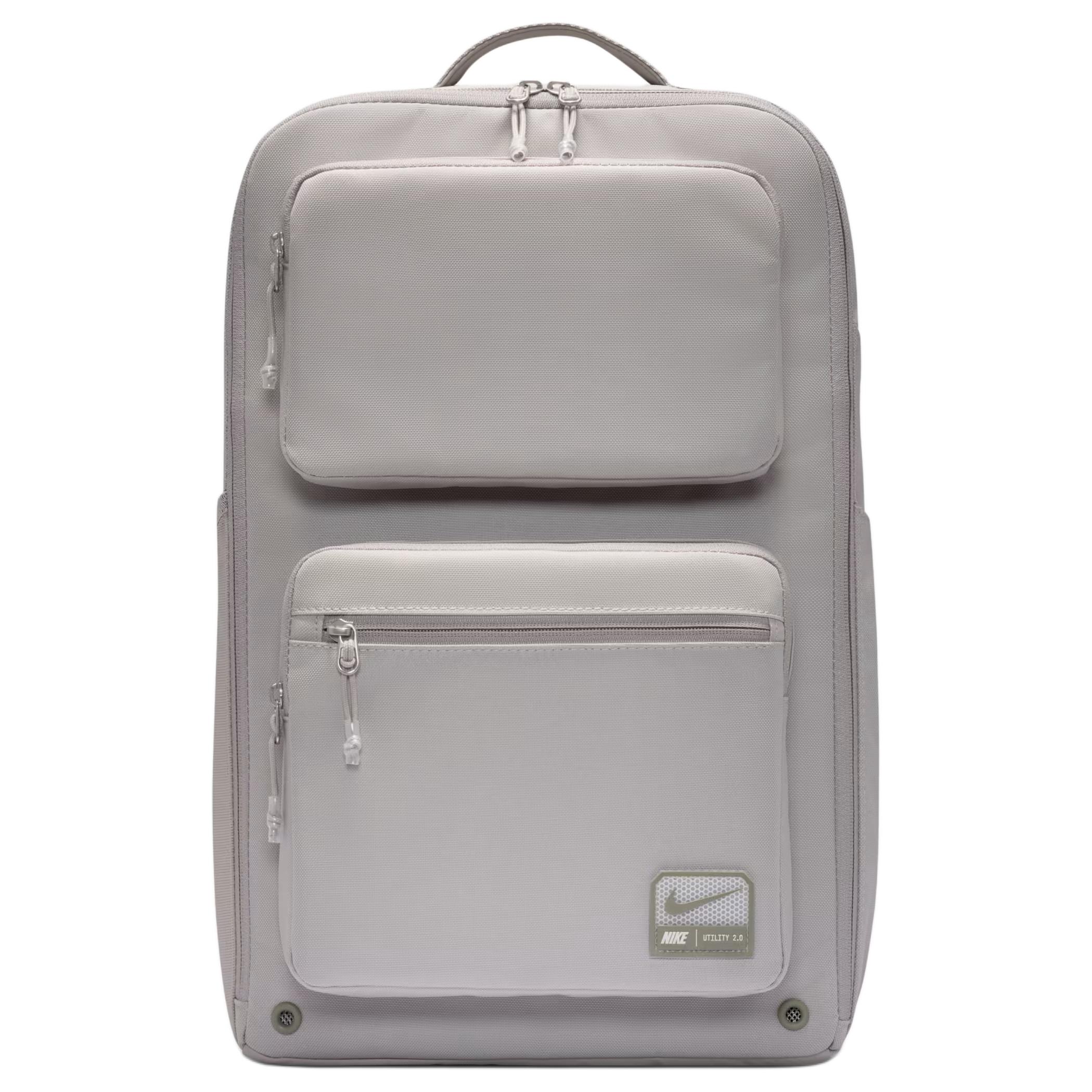Nike Utility Speed 27L Solid Color Fashion Polyester Backpack Unisex Backpack Academy-Grey FN4106-009 Preppy Gray