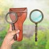 Set of 3 Henry London Brass Magnifying Glass Marine Style with Leather Case, Gift Wedding, Thanksgiving, Chinese New Year, Christmas