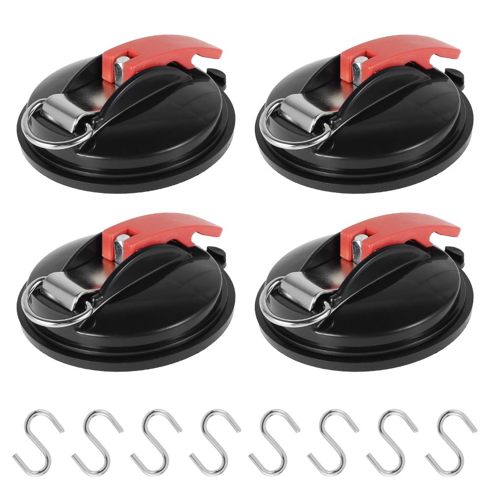 4Pcs Heavy Duty Suction Cup Anchor Strong Suction Cups Multi-function Car Mount Luggage Anchor Camping Tarp Accessory Portable