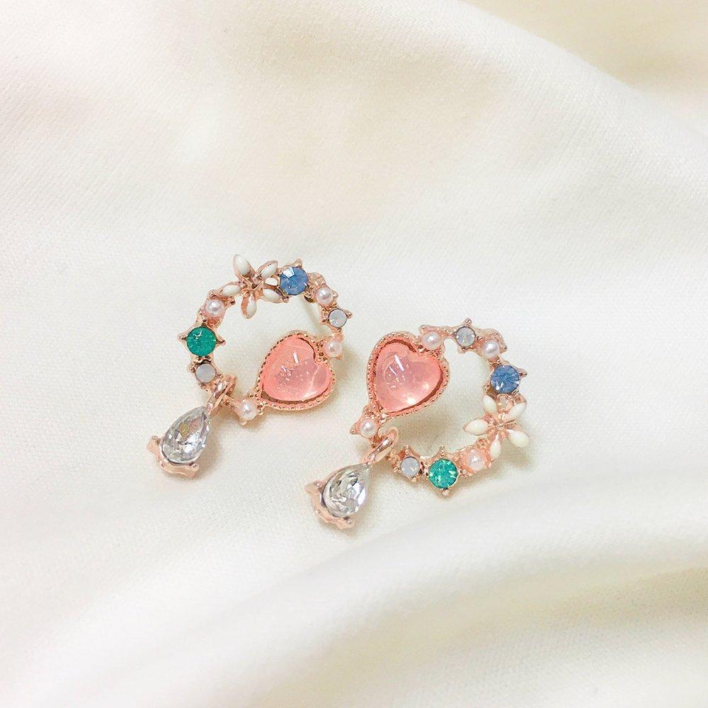 Silvermoon Flora Flower Garden Simple Earrings