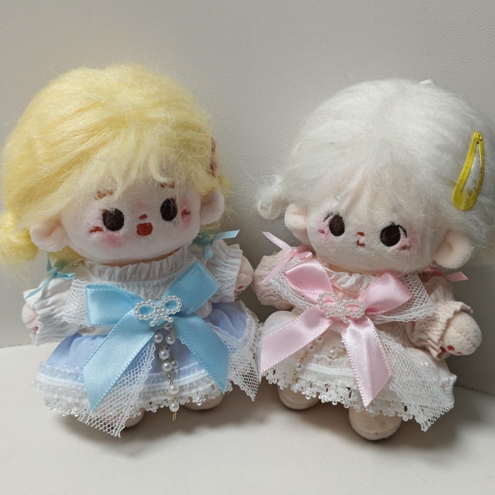 Hedgehog T-shirt 10cm Cotton Doll Clothes Suit Lovely Doll Clothes Outfit Funny Striped Hat Doll Dress Up Set Children's Gift