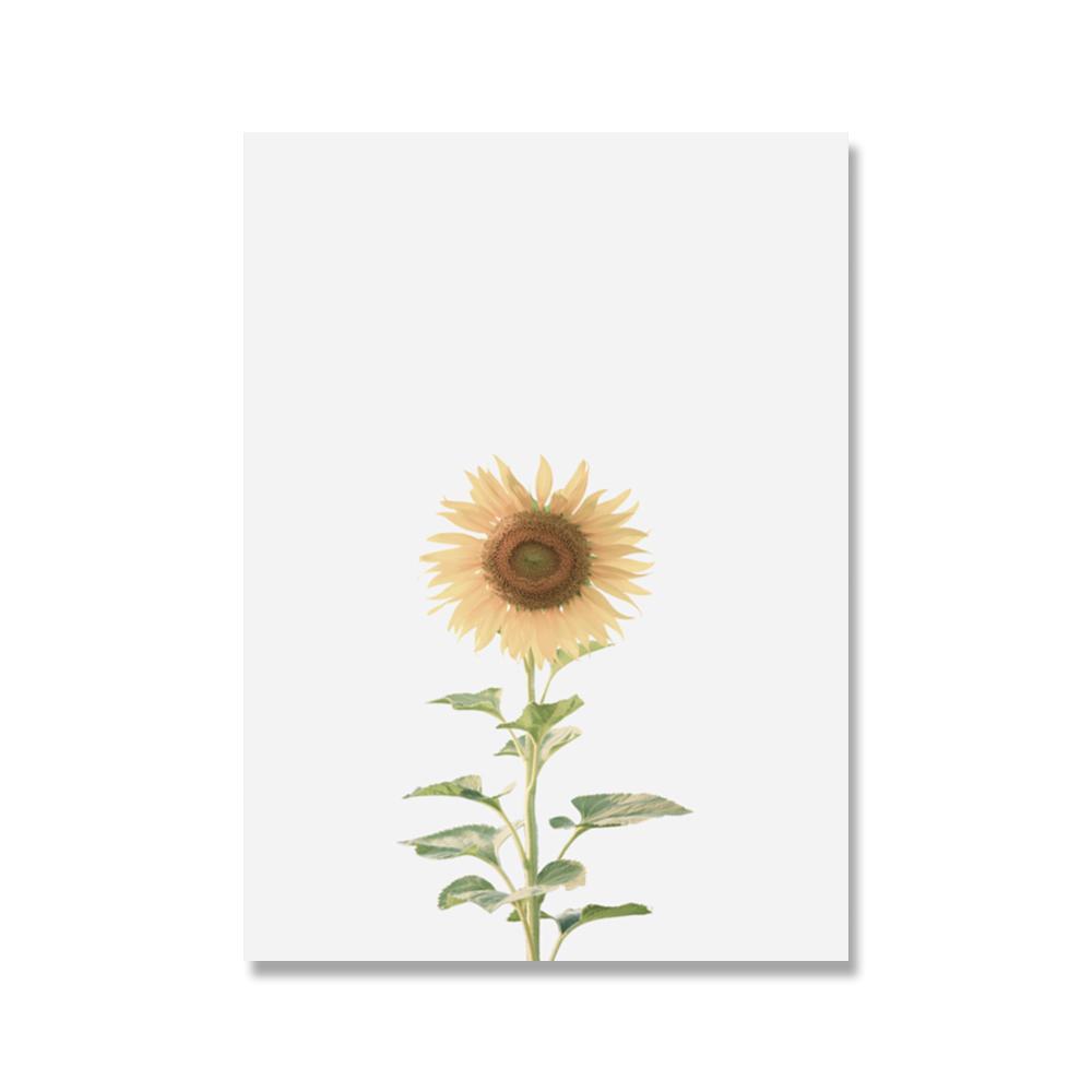 Sonnenblumen Wandkunst Leinwandmalerei Gelbe Blütenblätter Kunst Nordische Poster und Drucke Aquarell Wandbilder für Wohnzimmerdekor