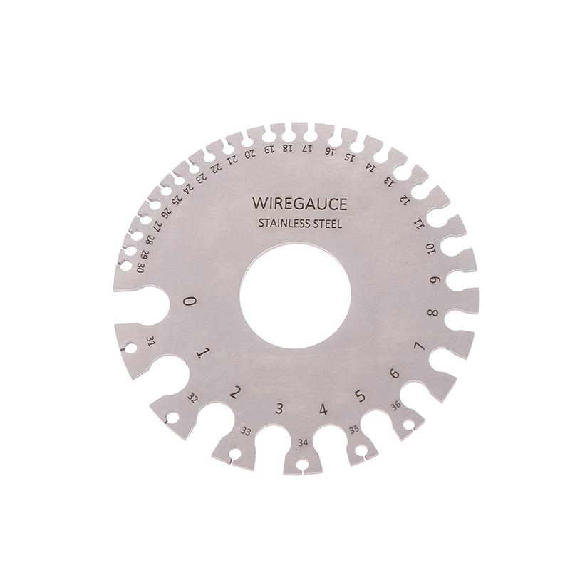 0-36 Round AWG SWG Wire Gauge Thickness Ruler Gauge Diameter Stainless Steel Measurer Tool Welding Inspection Wire Gauge