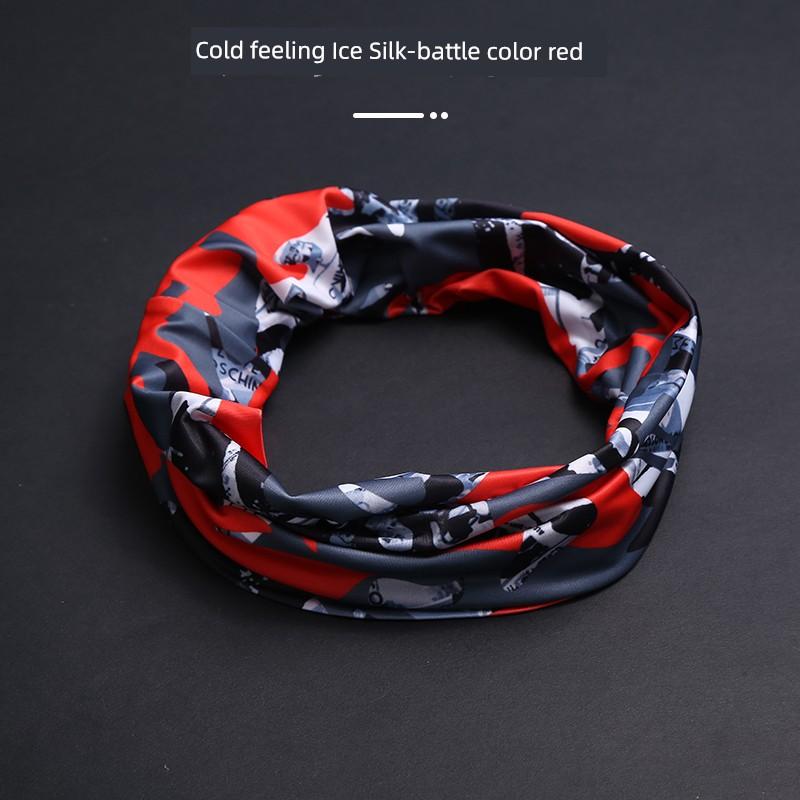 Outdoor Sun Protection Bandana Ice Silk Fishing Headscarf Summer Men's and Women's Face Covering Riding Mask Neck Guard Scarf Sports Thin