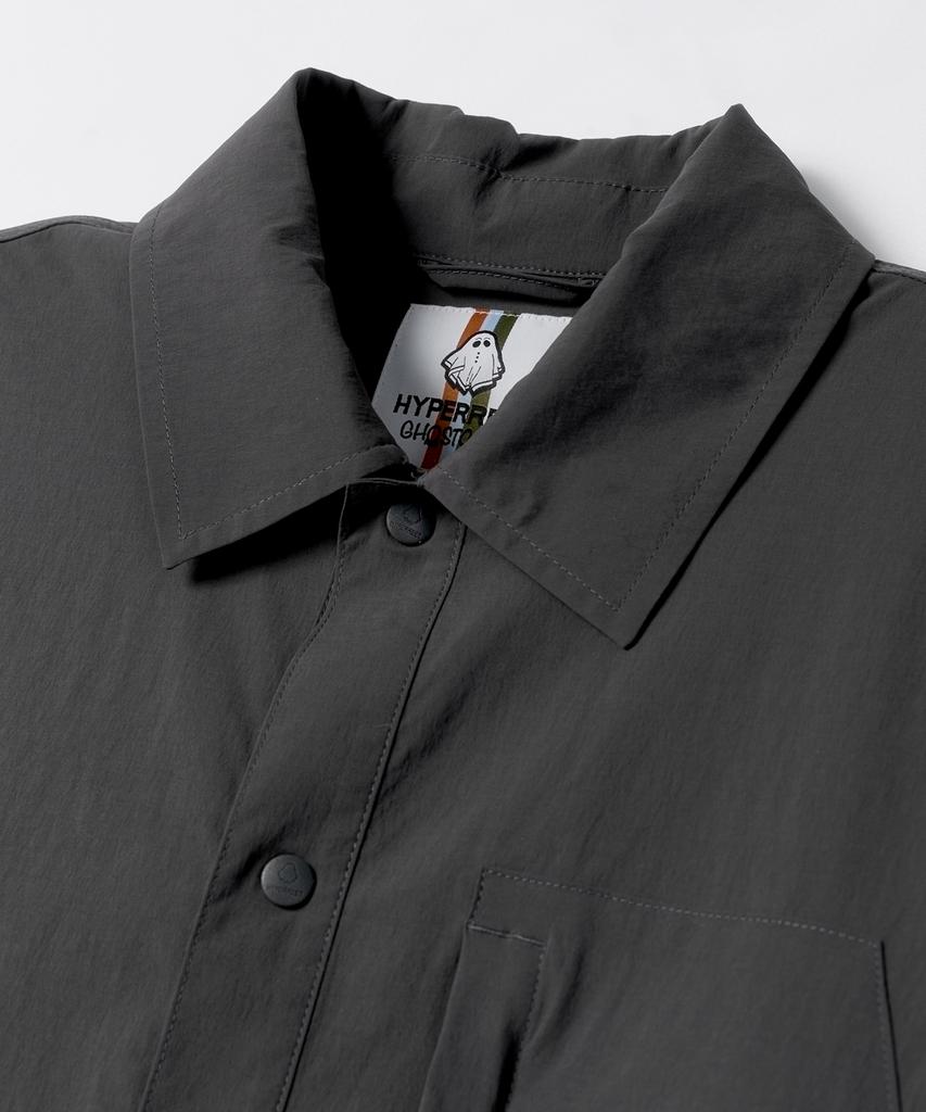 HYPERREET Men'S Hylon Active Short Sleeve Oversized Shacket [Slate Gray]_Hg2Sh050
