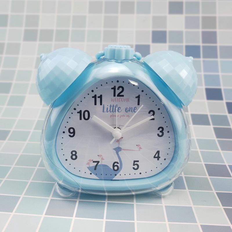 Alarm Clock Student Alarm Clock Cute Girl Heart Children Cartoon Junior Middle School Students with Night Light Bedside Clock