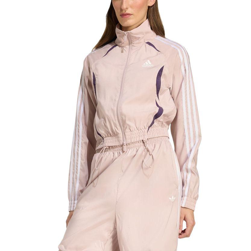 adidas SS25 Adilenium Sports Series Team Star Zip Comfortable Striped Long Sleeve Jacket Women Jacket KE9787