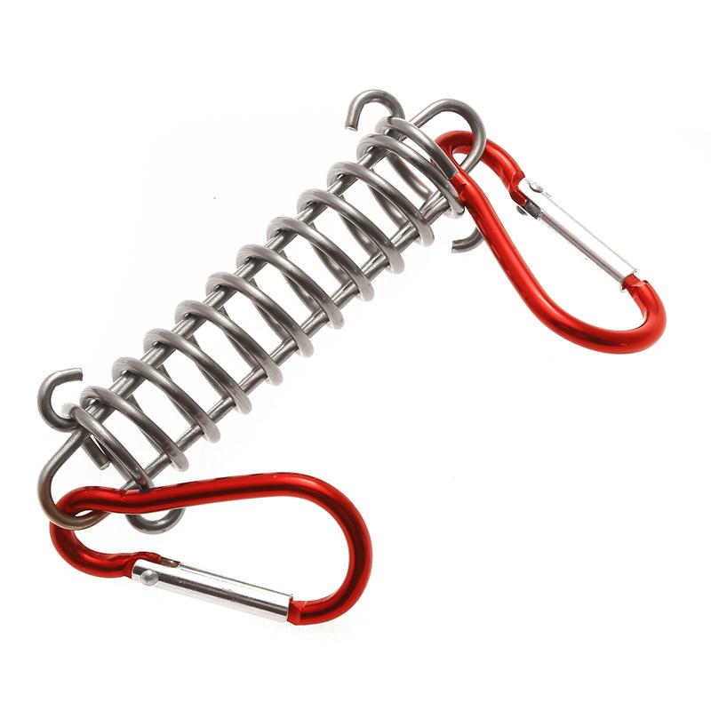 

Portable Stainless Steel Tent Tension Spring Buckle Canopy Awning Rope Tensioner Outdoor Equipment Awning Tightener Fixed Hook