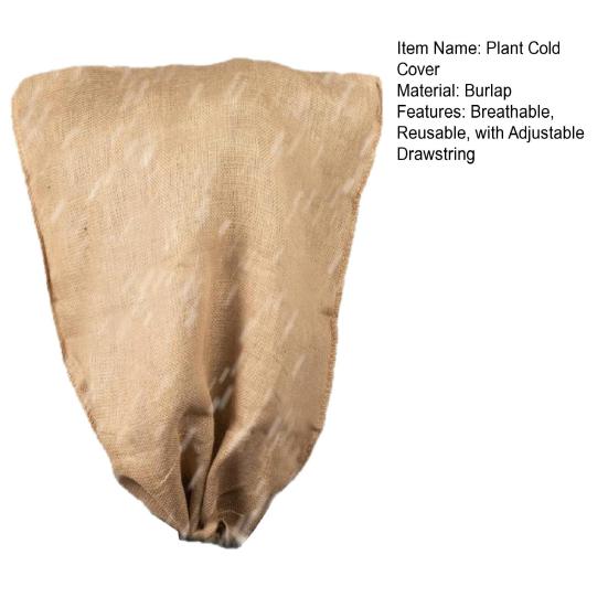 Burlap Winter Plant Cover Freeze Protection Plant Bag with Drawstring Reusable Frost Blanket Tree Protector for Garden Bushes Small Trees