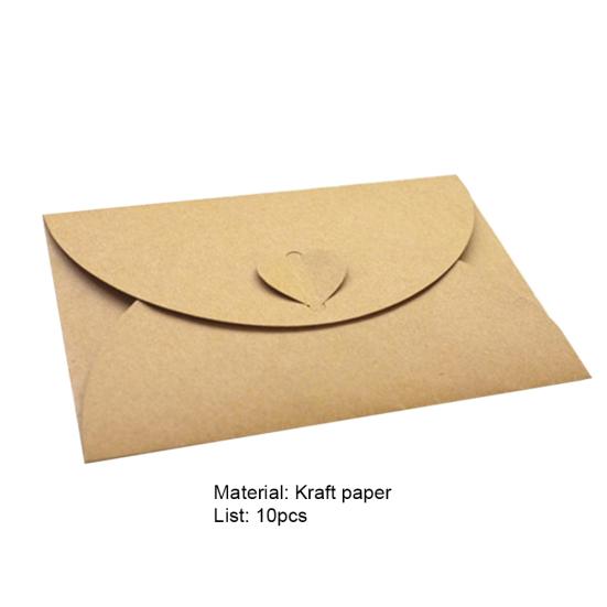 10Pcs Recycled Kraft DIY Paper Letter Envelopes Scrapbooking Greeting Card Gift