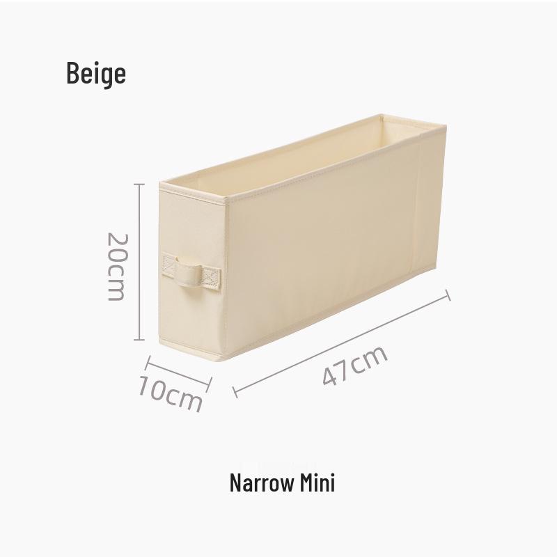 Anqin Foldable Narrow Storage Box - White Fabric