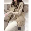 Women's Fall/Winter Reversible, Versatile, Minimalist Vest—Solid-Color, Warm, Button-Front, Sleeveless Jacket