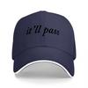 All Pass Logo Schwarze Baseballkappe Klassischer Stil Gesticktes Design Verstellbare Passform Streetwear Modeaccessoire