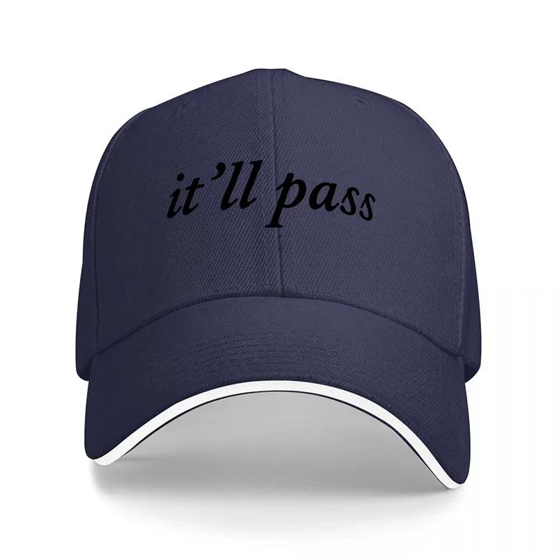 All Pass Logo Schwarze Baseballkappe Klassischer Stil Gesticktes Design Verstellbare Passform Streetwear Modeaccessoire