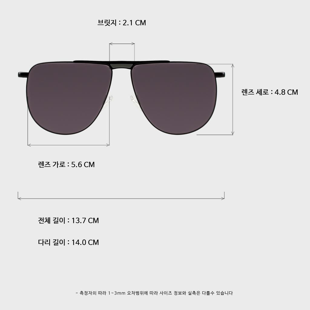 Ilsamsaemem Retro Aviator One-Bridge Tint Photochromic Sunglasses Black