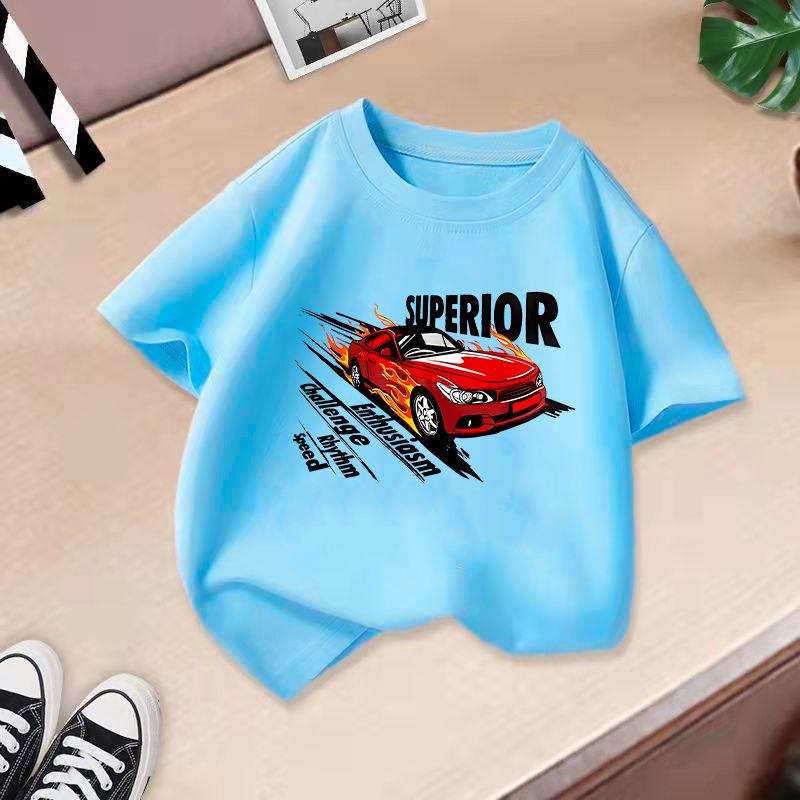 Boys T Shirt Kid T Shirt 2-13Y Loose-fit Casual O-Neck Short-sleeve Girl T Shirt Top