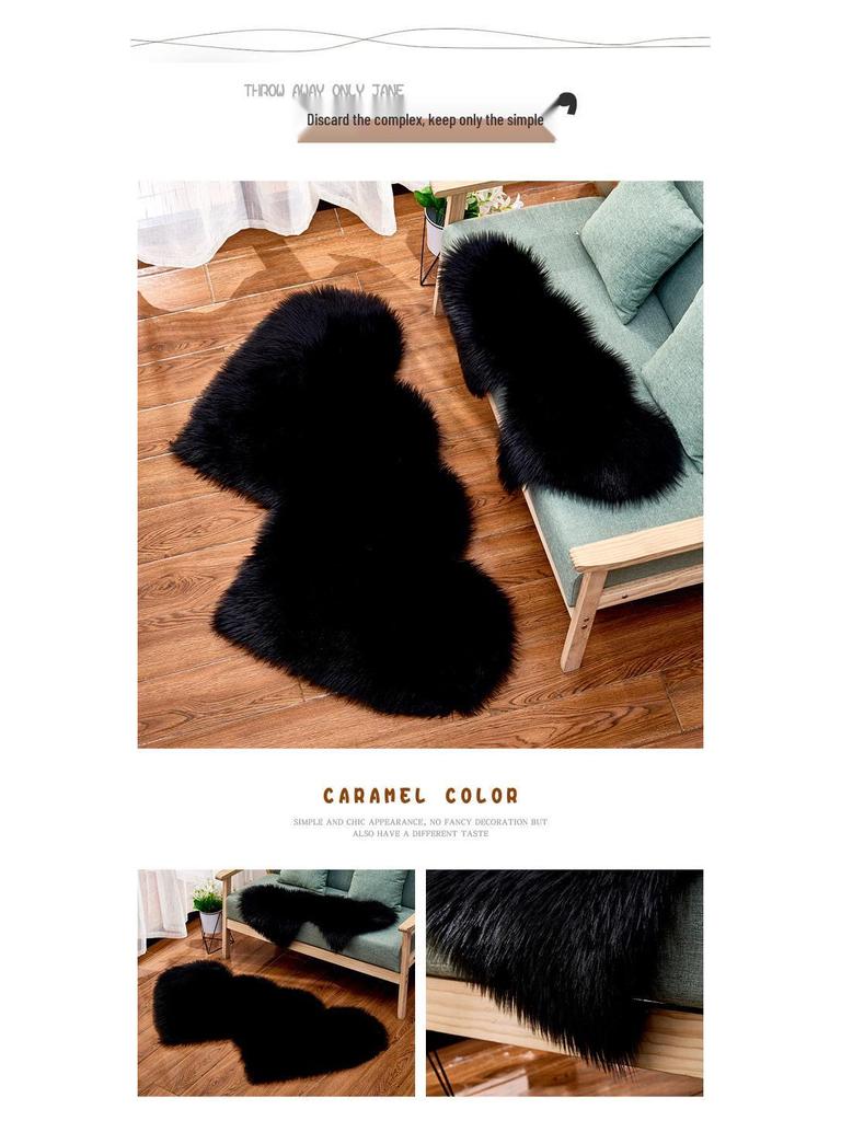 2024 Cute Heart Plush Carpet: European Style Floor Mat & Sofa Cushion