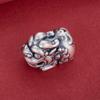 Sterling Silver 999 Pixiu Beads: Pure Silver Spacer Beads for Wealth Attraction and DIY Jewelry Accessories.