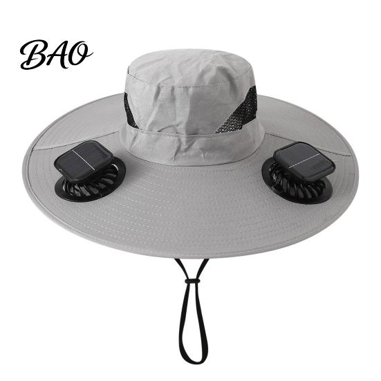 Wide Brim Fan Cap Solar Hat, UPF 50+ Sun Hat with 2 Outdoor Cooling Fans, & USB Rechargeable, 3 Speeds for Fishing/Camping/Hiking/Gardening